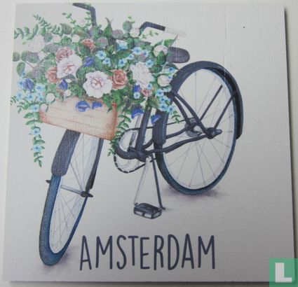 Amsterdam, blauwe damesfiets - Afbeelding 1
