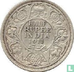 Inde britannique ½ rupee 1911 - Image 1