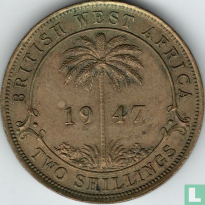 Afrique de l'Ouest britannique 2 shillings 1947 (H) - Image 1