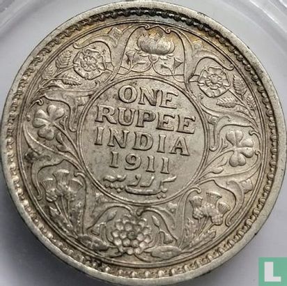 Inde britannique 1 rupee 1911 (Calcutta) - Image 1