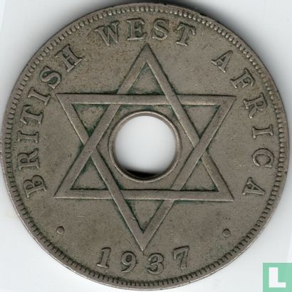 British West Africa 1 penny 1937 (KN) - Image 1