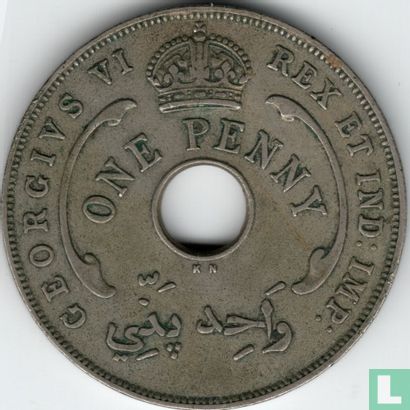 Brits-West-Afrika 1 penny 1937 (KN) - Afbeelding 2