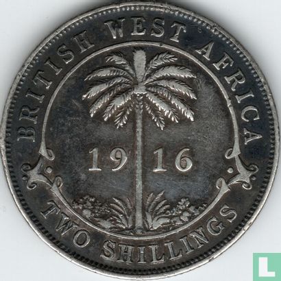 Brits-West-Afrika 2 shillings 1916 - Afbeelding 1