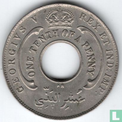 Afrique de l'Ouest britannique 1/10 penny 1923 - Image 2