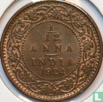 Brits-Indië 1/12 anna 1924 (Calcutta) - Afbeelding 1