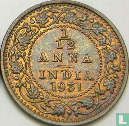 Brits-Indië 1/12 anna 1931 - Afbeelding 1
