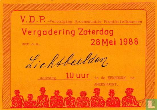 VDP 0008 - Vergadering Zaterdag 28 mei 1988 - Image 1