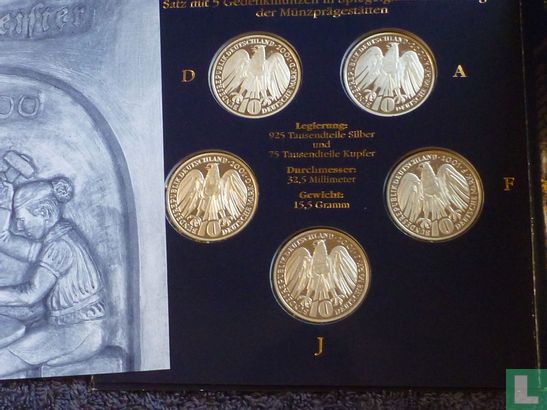 Germany mint set 2001 (PROOF) "50 years Federal Constitutional Court" - Image 2