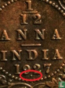 Brits-Indië 1/12 anna 1927 (Bombay) - Afbeelding 3