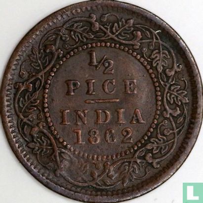 Brits-Indië ½ pice 1862 (Calcutta) - Afbeelding 1