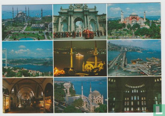 Istanbul Turkey Multiview Postcard - Afbeelding 1