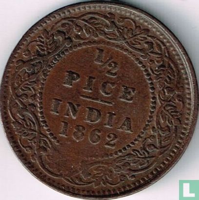 British India ½ pice 1862 (Madras) - Image 1