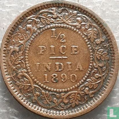 Brits-Indië ½ pice 1890 - Afbeelding 1
