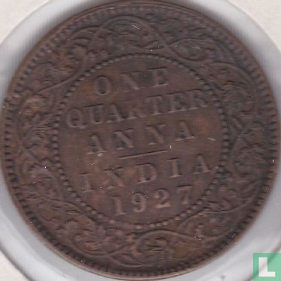 British India ¼ anna 1927 (Calcutta) - Image 1
