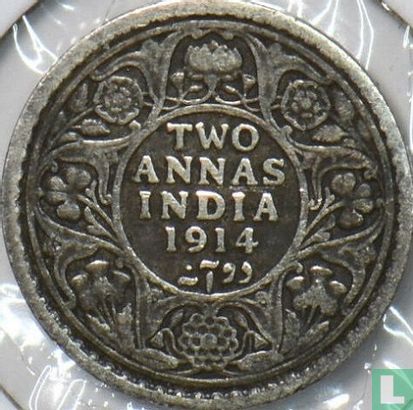 British India 2 annas 1914 (Calcutta) - Image 1