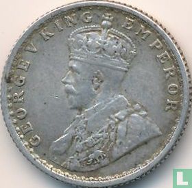 Inde britannique ¼ rupee 1918 - Image 2