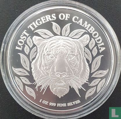 Cambodge 3000 riels 2022 (non coloré) "Lost tigers of Cambodia" - Image 2