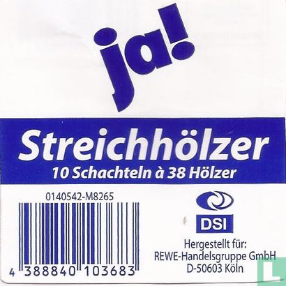 Ja! - 10 Schachteln à 38 Hölzer - Afbeelding 1