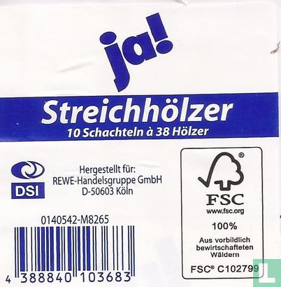 Ja! - 10 Schachteln à 38 Hölzer  - Image 1