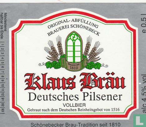 Klaus Bräu Deutsches Pilsener