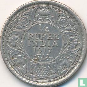 Brits-Indië ¼ rupee 1917 - Afbeelding 1