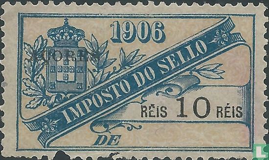 Imposto do sello met opdruk 10 Reis