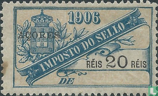 Imposto do sello met opdruk 15 Reis