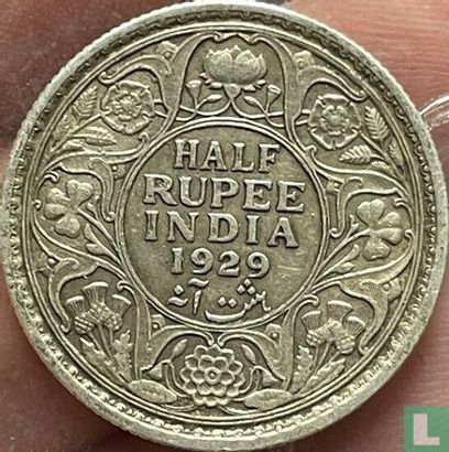 Britisch-Indien ½ Rupee 1929 - Bild 1