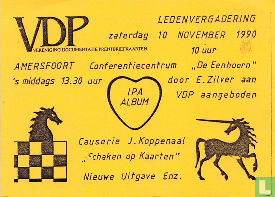 VDP 0020 - VDP Ledenvergadering 10 november 1990 - Afbeelding 1