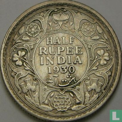 Britisch-Indien ½ Rupee 1930 - Bild 1