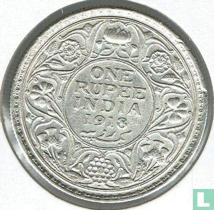 British India 1 rupee 1918 (Bombay) - Image 1