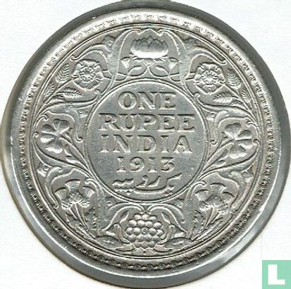 British India 1 rupee 1913 (Bombay) - Image 1