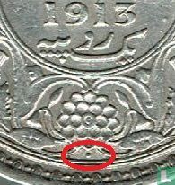 British India 1 rupee 1913 (Bombay) - Image 3