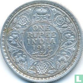 Brits-Indië 1 rupee 1914 (Calcutta) - Afbeelding 1