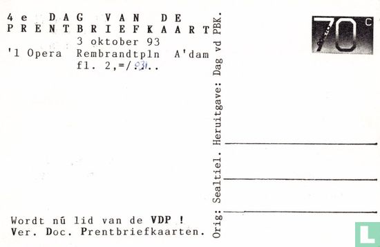 VDP 0031a - Uitnodiging voor de 4e Dag van de Prentbriefkaart - Image 2