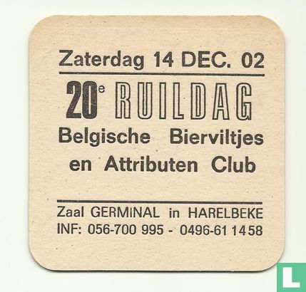 Kriek Lambic Wieze / 20 ème Ruildag Belgische Bierviltjes en Attributen Club - Image 1