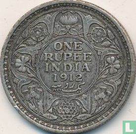 British India 1 rupee 1912 (Calcutta) - Image 1
