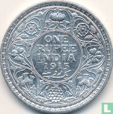 British India 1 rupee 1915 (Calcutta) - Image 1