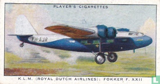 K.L.M. (Royal Dutch Airlines) : Fokker F. XXII - Bild 1