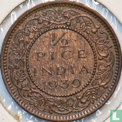British India ½ pice 1939 (Calcutta) - Image 1