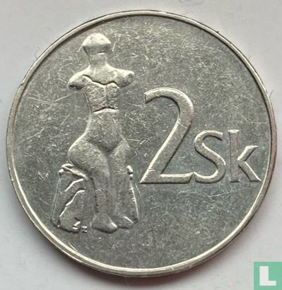 Slovaquie 2 koruny 1993 (fauté) - Image 2