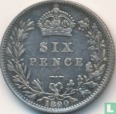 Verenigd Koninkrijk 6 pence 1890 - Afbeelding 1