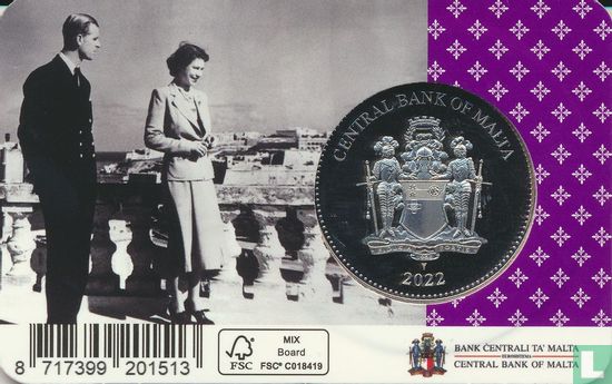 Malta 2½ euro 2022 (coincard) "70th anniversary Accession of Queen Elizabeth II" - Afbeelding 1