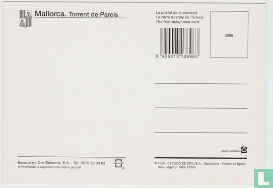 Mallorca Torrent de Pareis - Islas Baleares - Balearic Islands - Spain Postcard - Bild 2