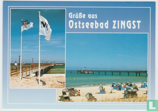 Ostseebad Zingst Seebrücke - baltic sea bridge - Mecklenburg Germany Postcard - Afbeelding 1