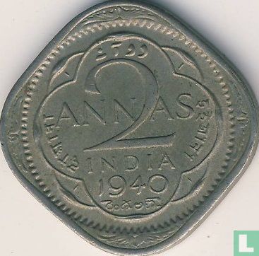 Britisch-Indien 2 Anna 1940 (Kalkutta - Typ 2) - Bild 1