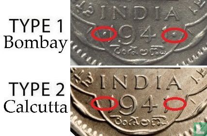 British India 2 annas 1941 (Calcutta) - Image 3
