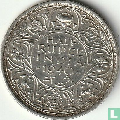Britisch-Indien ½ Rupee 1940 (Kalkutta) - Bild 1