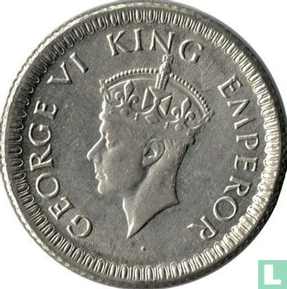 Inde britannique ¼ rupee 1942 - Image 2