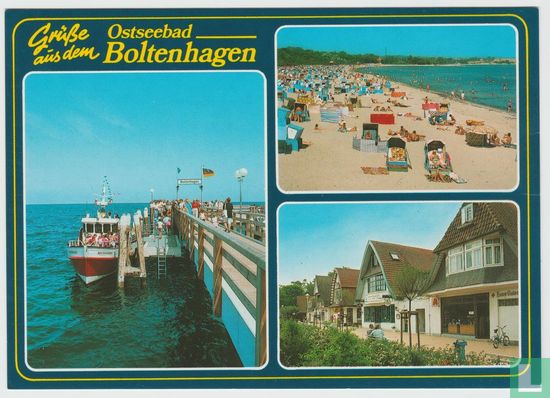 Ostseebad Boltenhagen Mecklenburg Beach Germany Postcard - Afbeelding 1